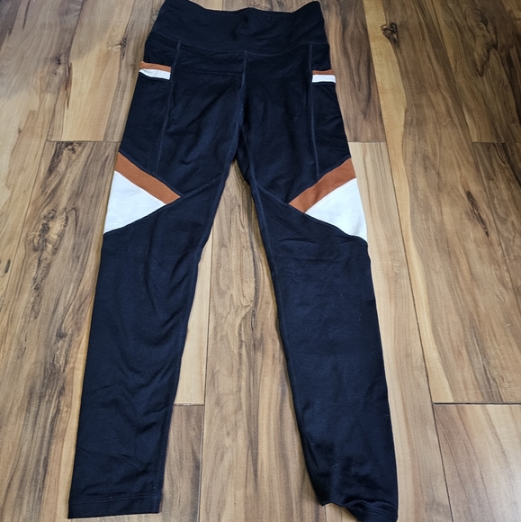 Mono B Leggings with Pockets,Navy, White- Small - Picture 1 of 5